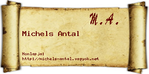 Michels Antal névjegykártya
